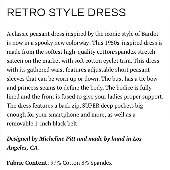 Vixen by Micheline Pitt Bardot Beauty Swing Dress in Orange Pumpkin Gingham - Picture 10 of 11